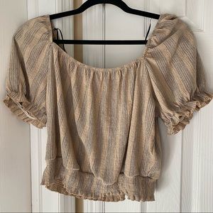 H&M Striped Square Neck Top